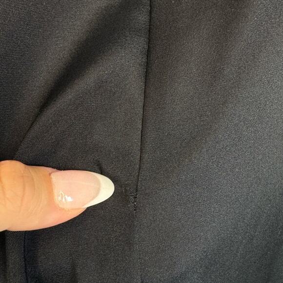 Alice & Olivia Black Lined Silk Dress with Jeweled Collar Size Small - Picture 5 of 8